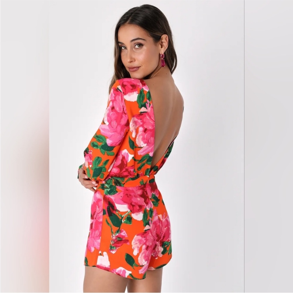 Lulus Sweetest Song Floral Romper size S